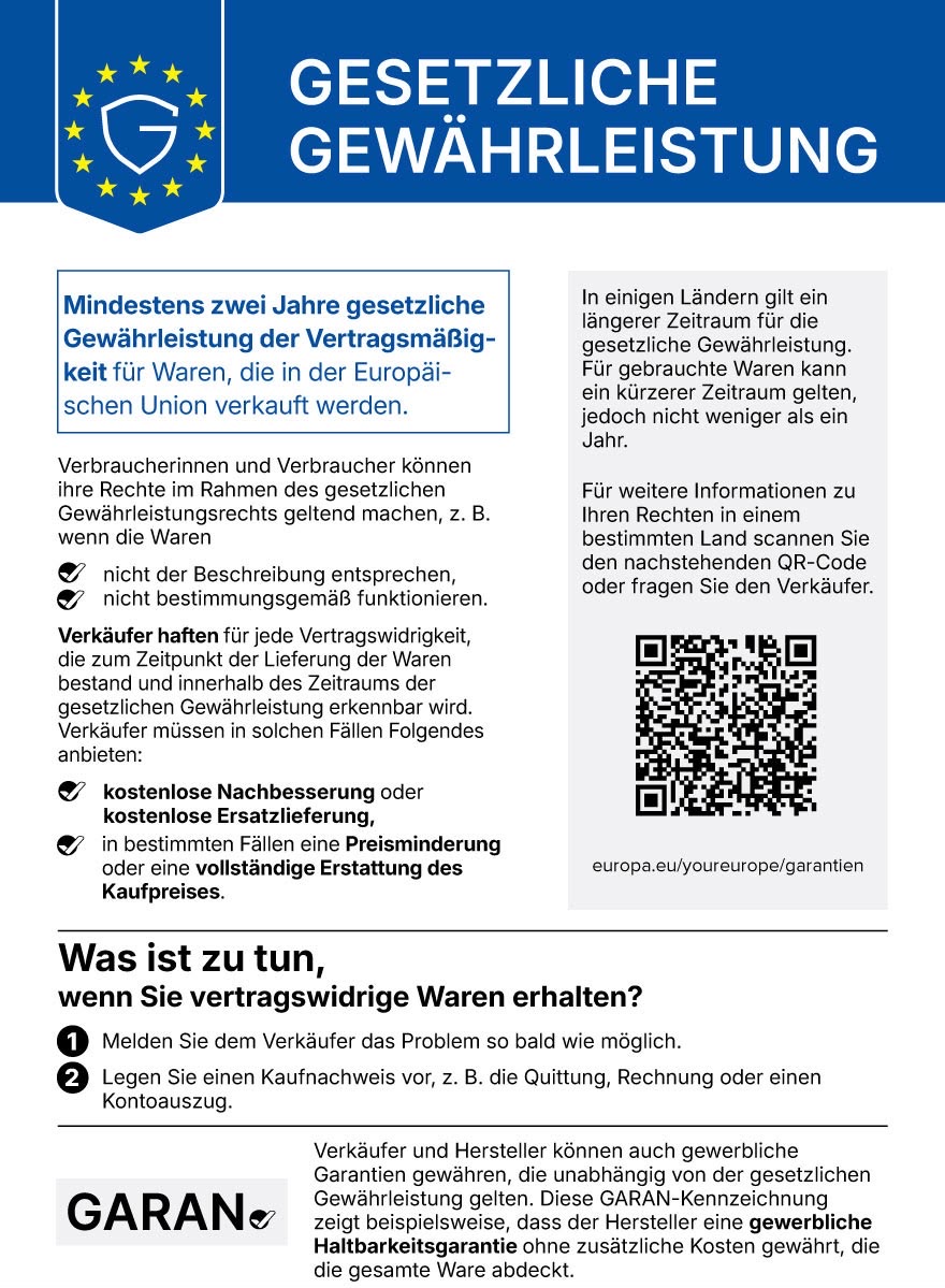 Vorschau des EU-Hinweises zur gesetzlichen Gewährleistung