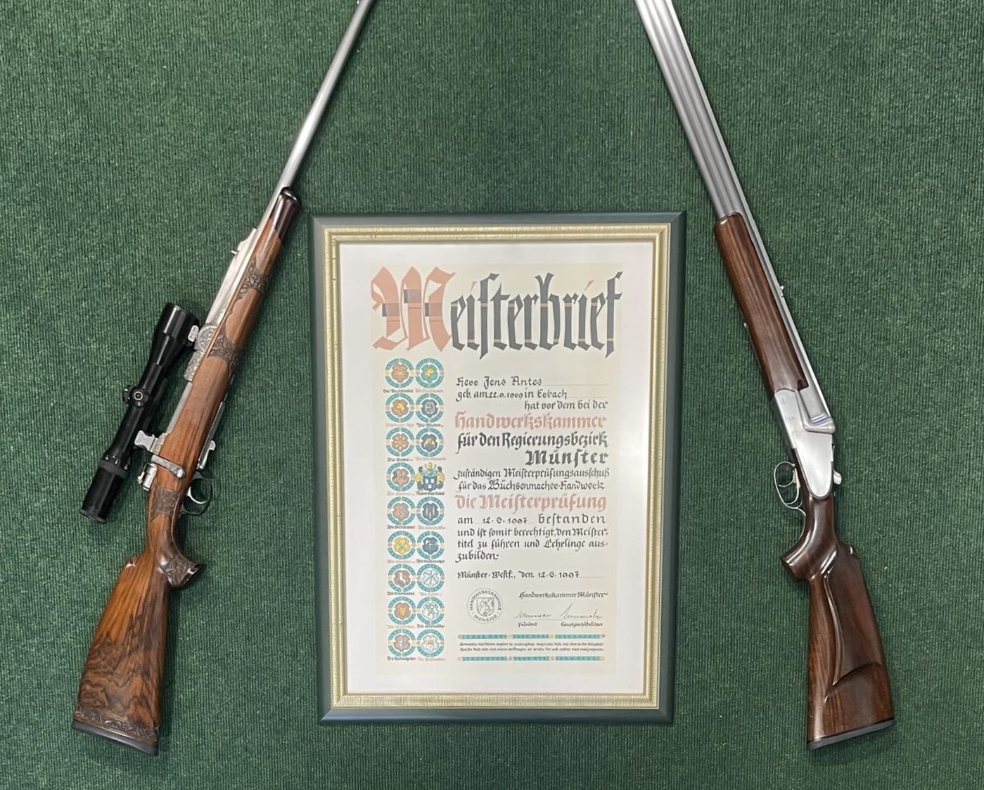 Meisterbrief im Büchsenmacher-Handwerk von Jens Antes